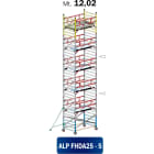 FRIGERIO CARPENTERIE - Ponteggio alluminio professionale autoportante 255x135 con 5 piattaforme e stabilizzatori ENM11,77.