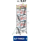 FRIGERIO CARPENTERIE - Ponteggio alluminio professionale 200x135 con 4 piattaforme, staffe e scale ENM09,67.