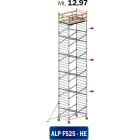 FRIGERIO CARPENTERIE - Ponteggio alluminio professionale 255x135 con 1 piano e staffe di montaggio M12 e 97.