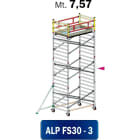 FRIGERIO CARPENTERIE - ponteggio alluminio professionale 310x135 con 1 piano e stazionamento per m07 e m07,57.