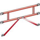 FRIGERIO CARPENTERIE - Parapetto telaio automontabile lunghezza 2,5m in alluminio.