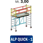 FRIGERIO CARPENTERIE - Ponteggio a profilo portante pieghevole 200x74 con 1 piano in legno lamellare di abete nordico spessore 3,00 cm.