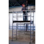 FRIGERIO CARPENTERIE - Ponteggio alluminio professionale pieghevole 200x74 con 2 piani e staffe ENM5, ENm5,10.