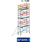 FRIGERIO CARPENTERIE - ponte alluminio pieghevole 200x74 con 3 piani e staffa ENM7,20.