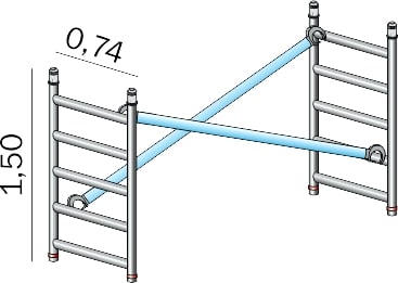 FRIGERIO CARPENTERIE - Sez. Sup. Interno Completo H1,5-Lu3,0 Xpo. Alp B74.