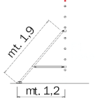 FRIGERIO CARPENTERIE - Staffa ENX HP 5,0m con 2 bracci e 2 morsetti XPO ALP.