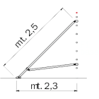 FRIGERIO CARPENTERIE - Staffa ENX HP7,9M con 2 bracci e 2 morsetti XPO ALP.