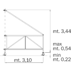 FRIGERIO CARPENTERIE - Staffa ENX HP14,8M con 3 bracci e 3 morsetti per ruote XPO.ALP.