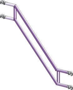 FRIGERIO CARPENTERIE - Parapetto esterno scala interna lunghezza 2,0m xpo alp ftr.