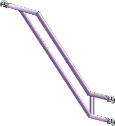 FRIGERIO CARPENTERIE - Parapetto esterno scala termica lunghezza 2,5m xpossibile alluminio finitura.