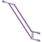 FRIGERIO CARPENTERIE - Parapetto esterno scala termica lunghezza 2,5m xpossibile alluminio finitura.