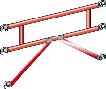 FRIGERIO CARPENTERIE - Parapetto telaio automontabile lunghezza 1,6m XPO EUR.