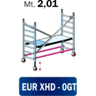 FRIGERIO CARPENTERIE - Ponteggio alluminio portata 160x80 con 1 pianale e guardrail in classe di resistenza M2,01.