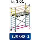 FRIGERIO CARPENTERIE - Ponteggio alluminio portata 160x80 con 1 piattaforma in legno m3,01.