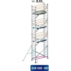 FRIGERIO CARPENTERIE - Ponteggio alluminio per piattaforme 160x80 con 3 piattaforme, stabilizzatori e guide in metallo da 8,0 a 8,01 metri.
