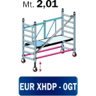 FRIGERIO CARPENTERIE - Ponteggio alluminio per piattaforma pieghevole 160x80 con 1 piastra di supporto e gradino in materiale 2,01.