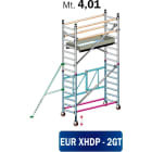 FRIGERIO CARPENTERIE - Ponteggio alluminio per piattaforme pieghevole 160x80 con 1 pianale, staffe e guide in M4,01.