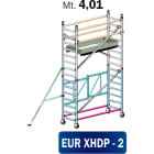 FRIGERIO CARPENTERIE - Ponteggio alluminio per piattaforma pieghevole 160x80 con 1 piano di lavoro e staffe in metallo M4,01.