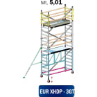 FRIGERIO CARPENTERIE - Ponteggio alluminio per piattaforme pieghevole 160x80 con 2 piattaforme, staffe e guide in M5,01.