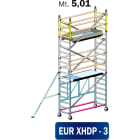 FRIGERIO CARPENTERIE - Ponteggio alluminio per impieghi professionali, con due piattaforme e staffe di supporto, dimensioni 160x80 cm, completo di 2 piani di calpestio e staffe di sicurezza, conforme alla normativa EN M5,01.