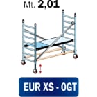 FRIGERIO CARPENTERIE - Ponteggio alluminio portata 160x80 con 1 pianale e guardrail di sicurezza, conforme normativa M2,01.