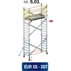FRIGERIO CARPENTERIE - Ponteggio alluminio per piattaforma 160x80 con 1 piano, stabilizzatori e gambe telescopiche di lunghezza 5,0-5,01 metri.
