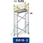 FRIGERIO CARPENTERIE - Ponteggio alluminio per piattaforma 160x80 con 1 piano di lavoro e stabilizzatori incluso, altezza massima 5,01 metri.