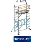 FRIGERIO CARPENTERIE - Ponteggio alluminio per piattaforme 160x80 con 1 pianale, stabilizzatori e guide di sicurezza, dotato di livello M4.