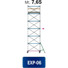 FRIGERIO CARPENTERIE - Ponteggio ferro professionale 200x120 con 1 piattaforma e staffe di montaggio inclusi, resistente alle intemperie.