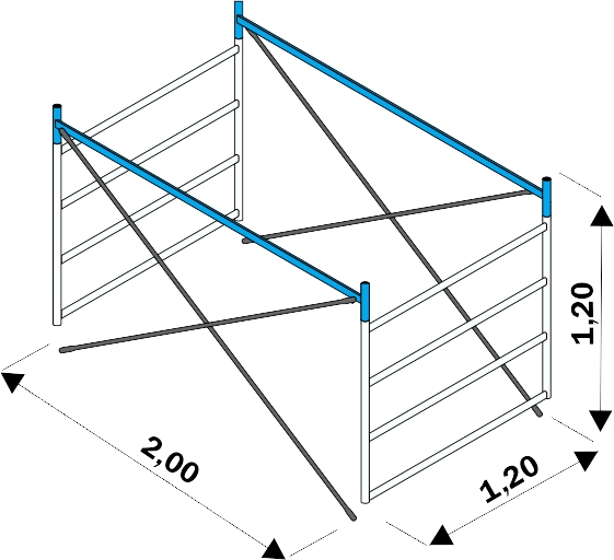 FRIGERIO CARPENTERIE - Sezionale interrato completo 4G altezza 1,20 metri Xpo.Expanded.