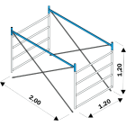 FRIGERIO CARPENTERIE - Sezionale interrato completo 4G altezza 1,20 metri Xpo.Expanded.