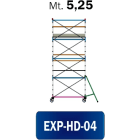 FRIGERIO CARPENTERIE - Ponteggio ferro professionale 200x120 con 2 piattaforme e staffe in metallo 5,25 metri.