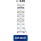 FRIGERIO CARPENTERIE - Ponteggio ferro professionale 200x120 con 4 piattaforme e staffe in metallo M08,85.