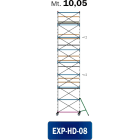 FRIGERIO CARPENTERIE - Ponteggio ferro professionale 200x120 con 4 piastre stabilizzanti e staffe in metallo da M10,0 a M10,05. EXP-HD-08