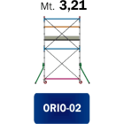 FRIGERIO CARPENTERIE - Ponteggio ferro professionale 180x100 con 1 piattaforma e staffe di montaggio inclusi, modello M03,21.