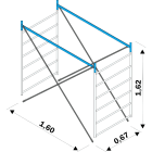 FRIGERIO CARPENTERIE - Sezionale completo 6G altezza 1,62 metri per uso indoor.