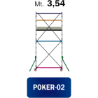 FRIGERIO CARPENTERIE - Ponteggio in ferro professionale 160x80 con 1 piattaforma e staffe di supporto incluso, portata massima 3,54 tonnellate.