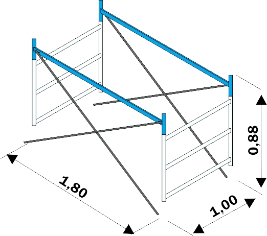 FRIGERIO CARPENTERIE - Mezza sezione interrata completa 3G H0,88m XPO ORIO.