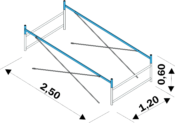 FRIGERIO CARPENTERIE - Mezza sezione intera completa 2G H0,60M XPO supe