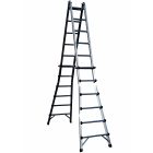 FRIGERIO CARPENTERIE - Scala multiposizione telescopica rinforzata 12+12 gradini.