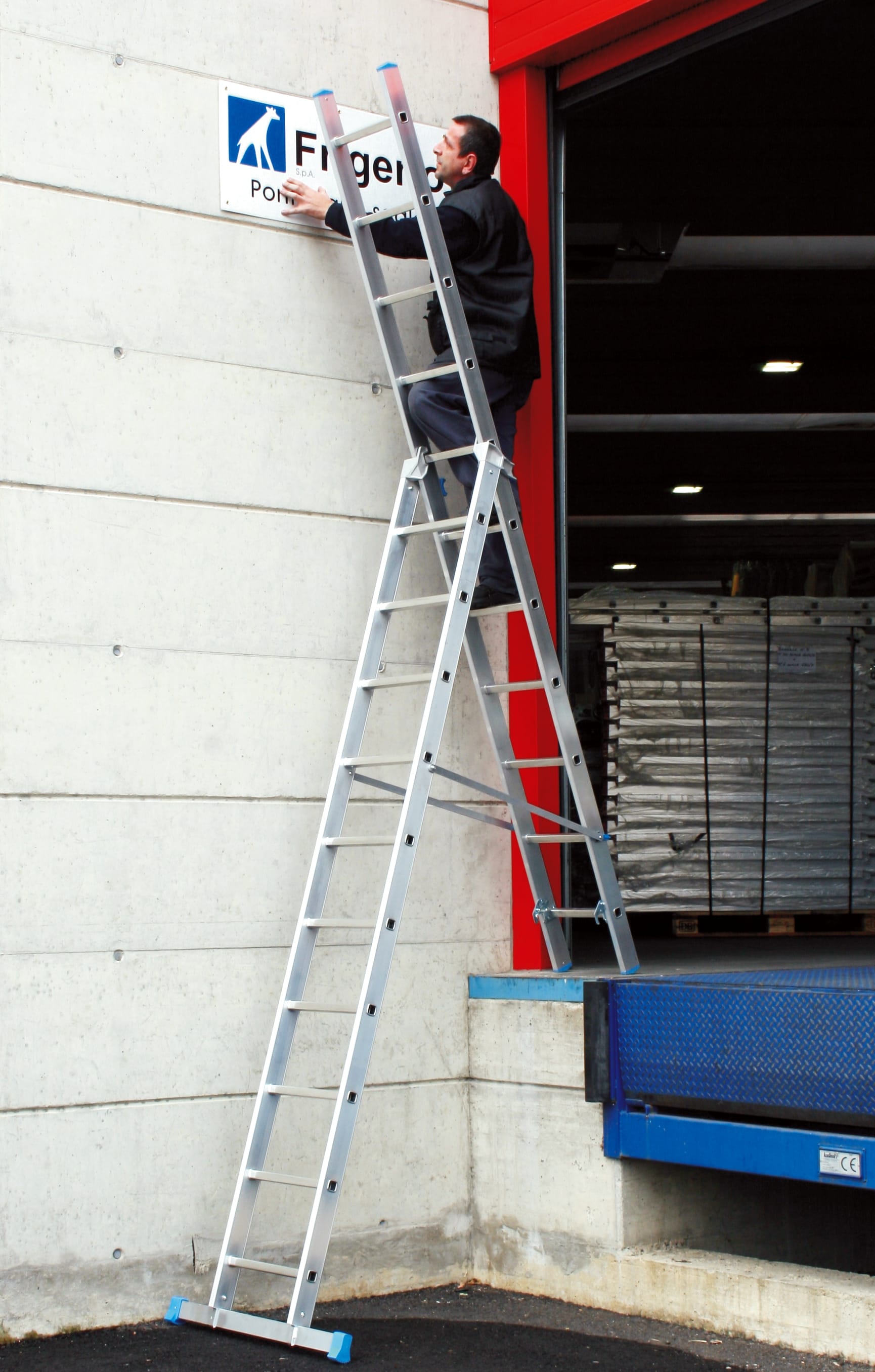 FRIGERIO CARPENTERIE - Scala multipla professionale 2pz manuale ZOP 13+14G.