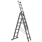 FRIGERIO CARPENTERIE - Scala multifunzione professionale 3 pezzi manuale 7+7+7 gradini.