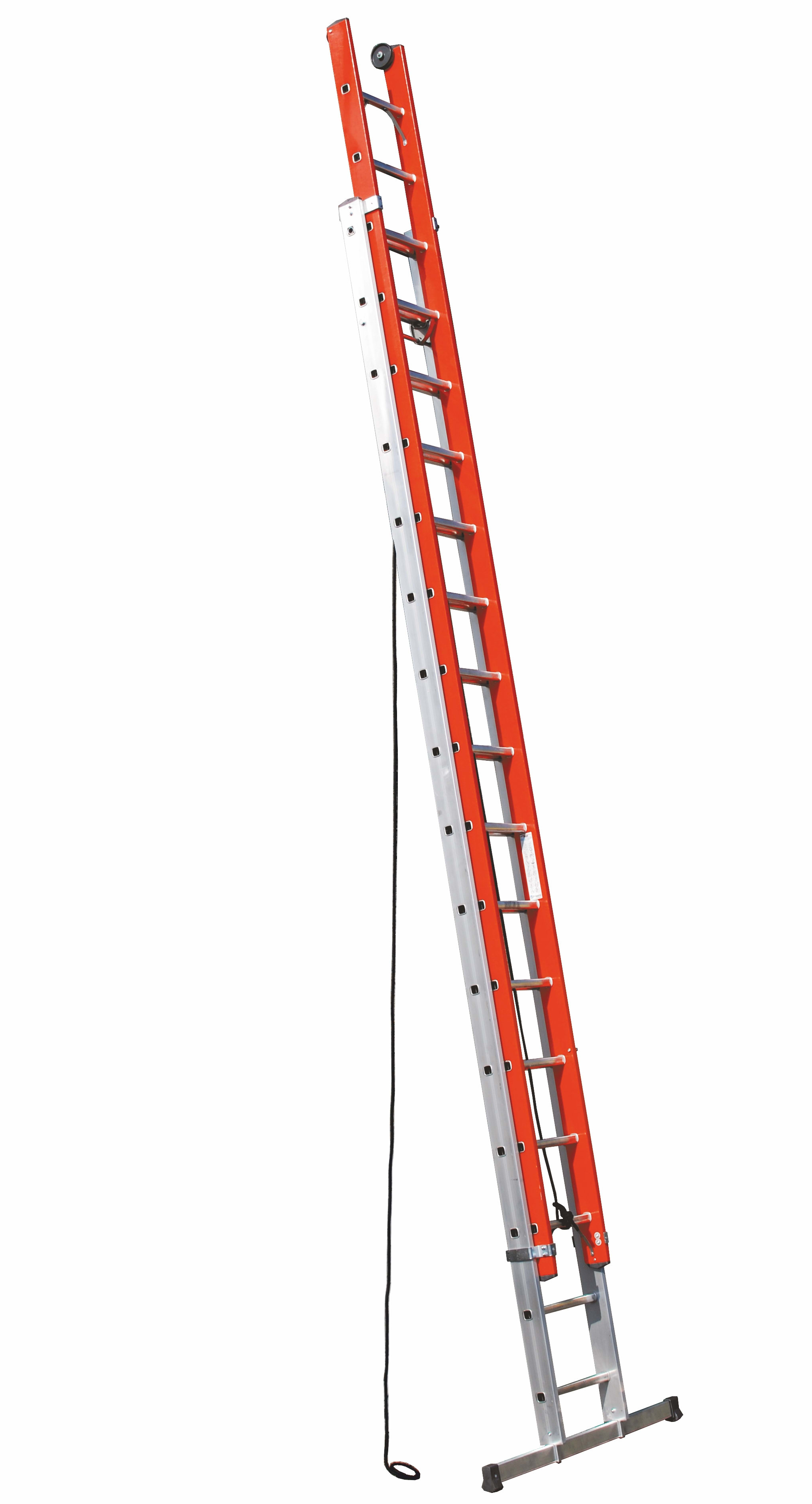 FRIGERIO CARPENTERIE - Scala appoggio professionale per vetro 2 pezzi con fune e basamento 18+18 grammi.