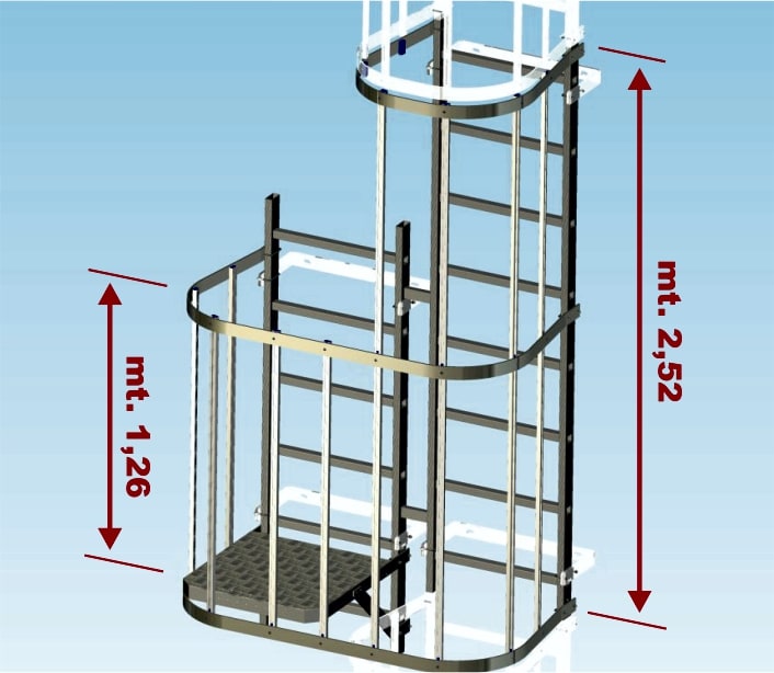 FRIGERIO CARPENTERIE - Mod con ispezione laterale metro 2,52 smontabile.