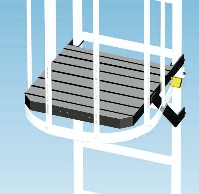 FRIGERIO CARPENTERIE - Pianetto anti-intrusione in alluminio bloccabile.