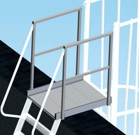 FRIGERIO CARPENTERIE - piano sbarco con para-ferm larghezza 0,6m lunghezza 0,7m.