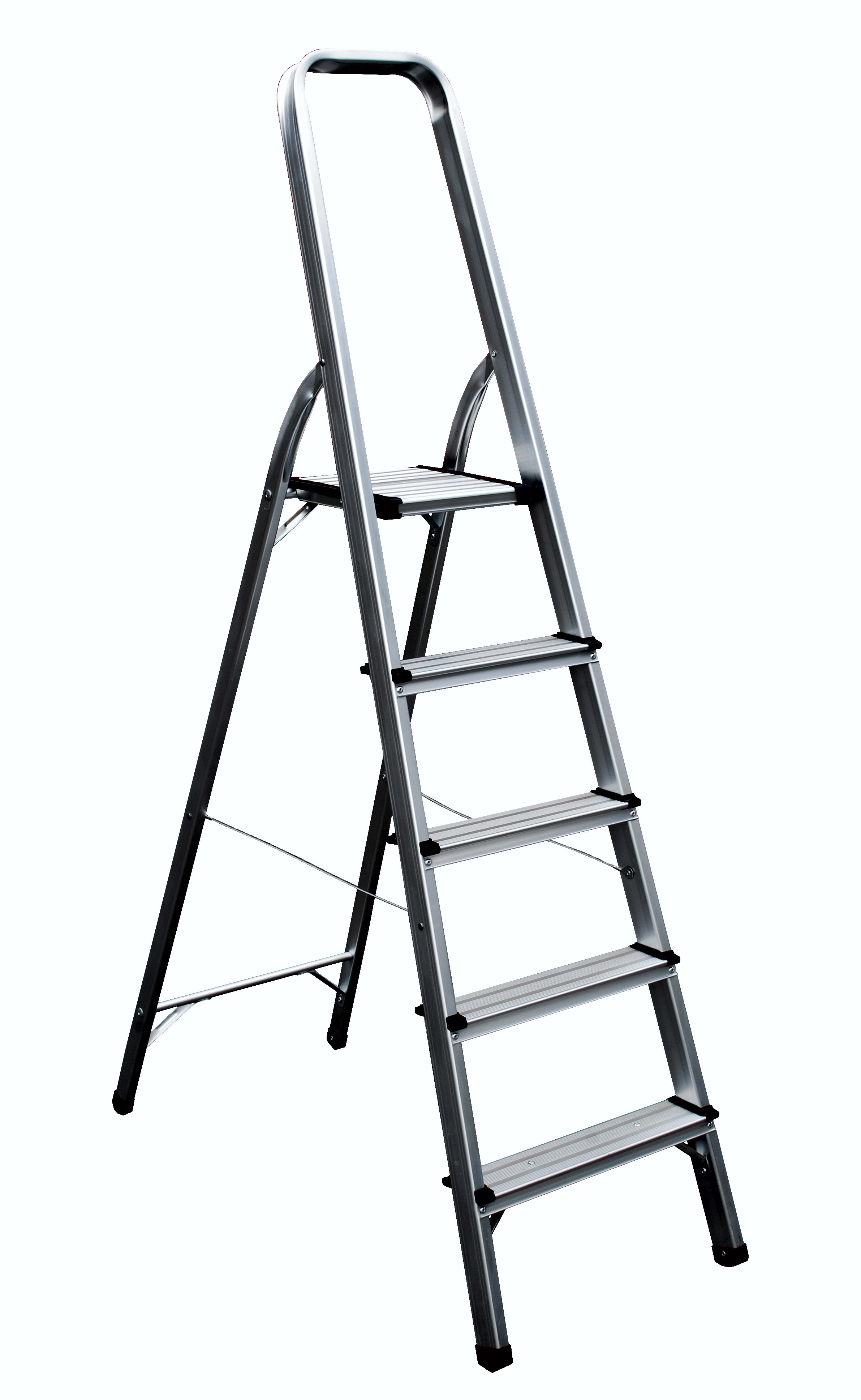 FRIGERIO CARPENTERIE - Scala cavalcabile hobby con parapetto-piatto in alluminio 5G.