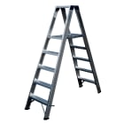 FRIGERIO CARPENTERIE - Scala cavalcabile professionale con 2 salite e piattaforma da 2x5 gradini.