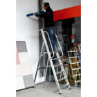 FRIGERIO CARPENTERIE - Scala cavalcabile professionale con piattino, parapetto, vaschetta e accessori 7g.