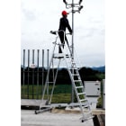 FRIGERIO CARPENTERIE - Scala palco professionale con piattaforma lavabile e 2 basi antiscivolo da 5g.